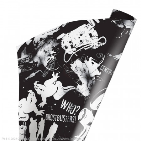 Ghostbustaers Wrapping Paper Black & White